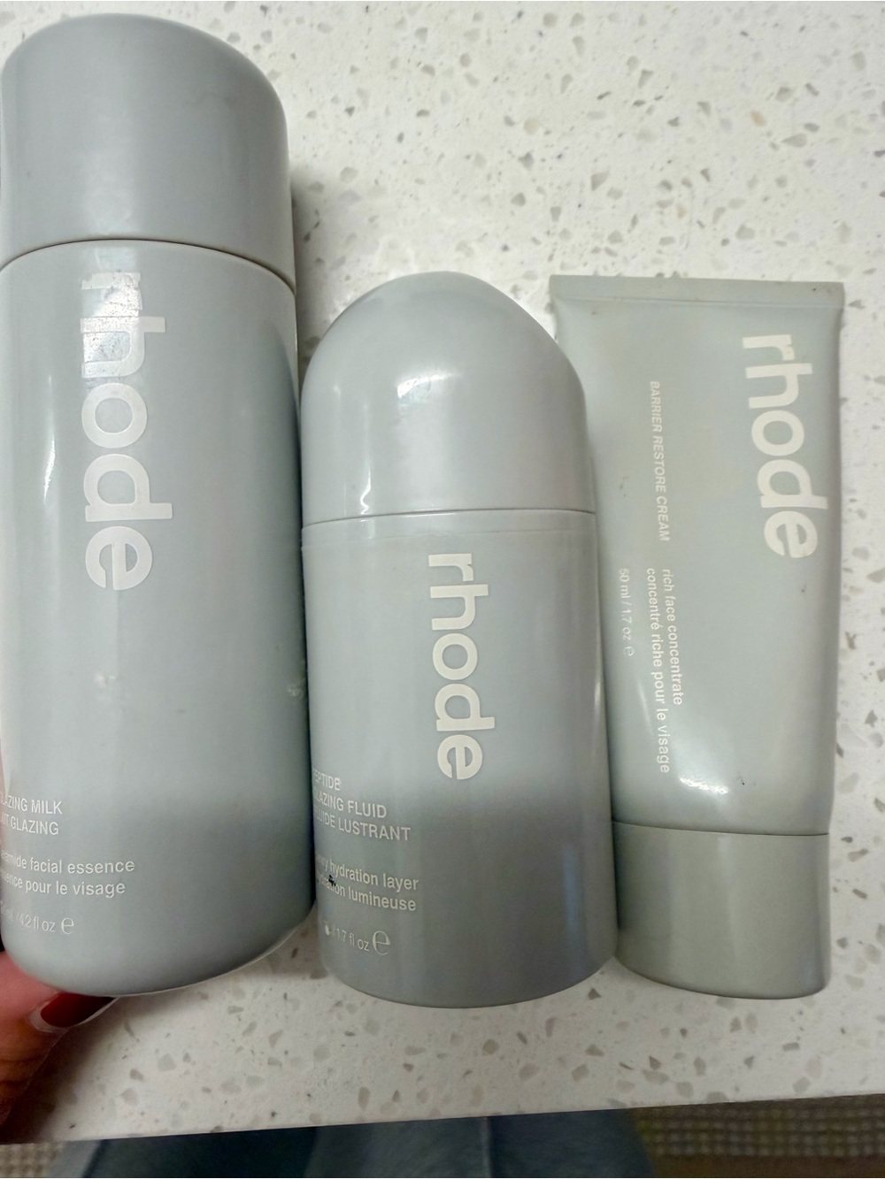 Bundle Title: Rhode Skincare Bundle Glazing Milk + Peptide Fluid + Barrier Cream
